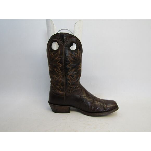 Ariat Mens Size 8.5 D Brown Leather Buckaroo Stockman Cowboy Western Boots main image 7